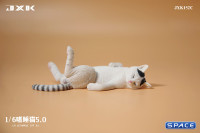 1/6 Scale Cat in dorsal position (white)