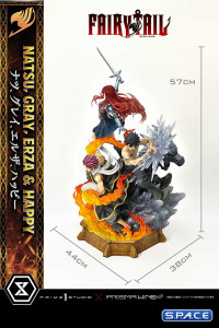 1/7 Scale Natsu, Gray, Erza & Happy Concept Masterline Statue (Fairy Tail)