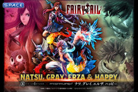 1/7 Scale Natsu, Gray, Erza & Happy Concept Masterline Statue (Fairy Tail)