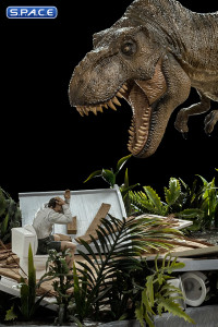 1/20 Scale T-Rex attacks Donald Gennaro Demi Art Scale Diorama (Jurassic Park)