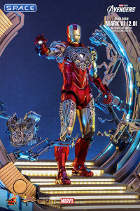 1/6 Scale Iron Man Mark VI 2.0 with Suit-Up Gantry Movie Masterpiece MMS688D53 (The Avengers)