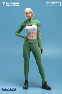 1/6 Scale Gym Clothes Set (green)