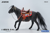 1/6 Scale jog trot Mongolian Horse (black)