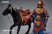 1/6 Scale jog trot Mongolian Horse (black)