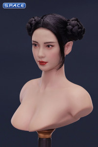 1/6 Scale Lenya Head Sculpt (black hair with space buns)