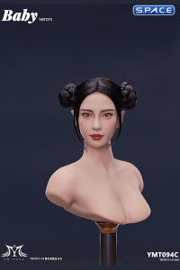 1/6 Scale Lenya Head Sculpt (black hair with space buns)