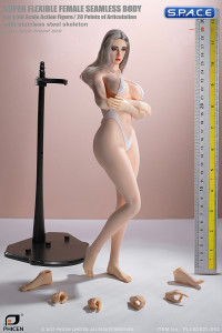 1/6 Scale Seamless female Body S52 with head sculpt (large breast/pale)