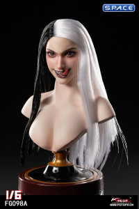 1/6 Scale Vampire Lady Head Sculpt (black & white hair)