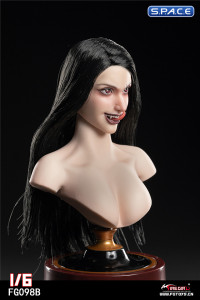 1/6 Scale Vampire Lady Head Sculpt (black hair)