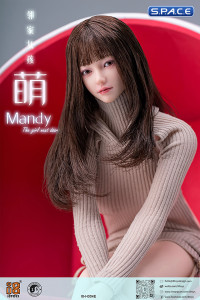 1/6 Scale Mandy Head Sculpt (long brown hair)