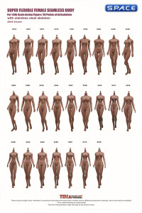 1/6 Scale Seamless female Body S22B / headless (brown)