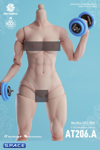 1/6 Scale muscular female Body AT206A (pale)