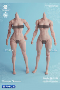 1/6 Scale muscular female Body AT206A (pale)
