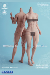 1/6 Scale muscular female Body AT206A (pale)