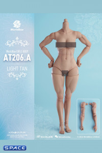 1/6 Scale muscular female Body AT206A (light tan)