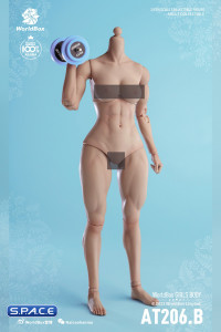 1/6 Scale muscular female Body AT206B (pale)