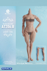 1/6 Scale muscular female Body AT206B (light tan)