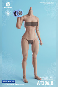 1/6 Scale muscular female Body AT206B (light tan)