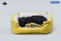 1/6 Scale sleeping Cat with pillow (black)