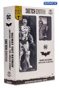 Hazmat Suit Batman from Justice League: The Amazo Virus Black Label Collection - Sketch Edition (DC Multiverse)