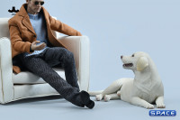 1/6 Scale lying Labrador (white)