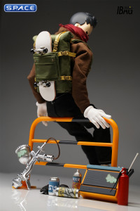 1/6 Scale skateboarding backpack (green)