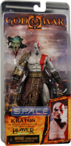 Kratos in Golden Fleece Armor with Medusa Head (God of War)