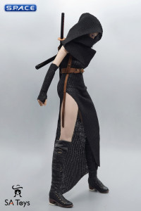 1/6 Scale Post Apocalyptic Assassin Clothing Set (black)
