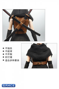 1/6 Scale Post Apocalyptic Assassin Clothing Set (black)
