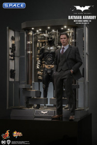 1/6 Scale Batman Armory with Bruce Wayne 2.0 Movie Masterpiece MMS750 (Batman - The Dark Knight)