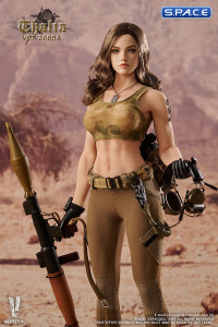 1/6 Scale Desert Female Soldier Thalia - brown hair Version