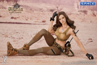 1/6 Scale Desert Female Soldier Thalia - brown hair Version