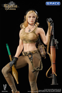 1/6 Scale Desert Female Soldier Thalia - blonde hair Version