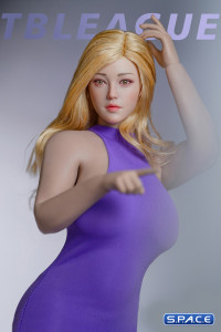 1/6 Scale curvy Seamless female Body AD02H with head sculpt (suntan)