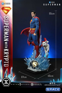1/3 Scale Superman with Krypto Real Elite Masterline Statue - Bonus Version (Superman)