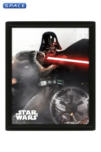 Darth Vader vs. Luke Skywalker framed 3D Lenticular Poster (Star Wars)