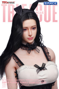 1/6 Scale Seamless Female Body with head sculpt SR-AD01H - black Bunny Version (large breast/pale)