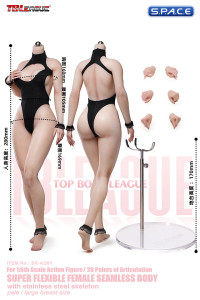1/6 Scale Seamless Female Body SR-AD01 - black swimsuit Version (large breast/pale)