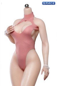 1/6 Scale Seamless Female Body SR-AD02 - pink swimsuit Version (large breast/pale)