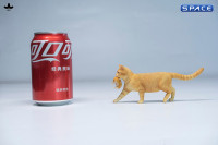 Domestic Cat with Kitten Statue (red)