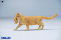 Domestic Cat with Kitten Statue (red)