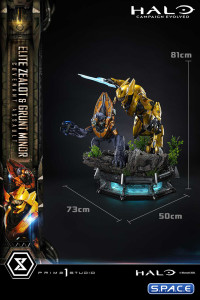 1/4 Scale Elite Zealot & Grunt Minor Covenant Assault Ultimate Premium Masterline Statue - Bonus Version (Halo: Campaign Evolved)