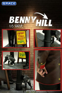 Benny Hill as Fred Scuttle Statue