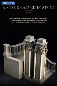 1/12 Gothic Cathedral Staircase Diorama