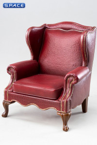 1/12 Scale Burgundy Manor Armchair