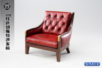 1/12 Scale Red Chesterfield Armchair