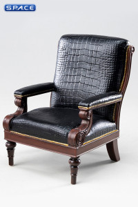 1/12 Scale Black Croc Gentleman Armchair