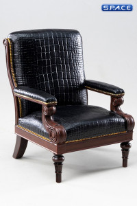 1/12 Scale Black Croc Gentleman Armchair