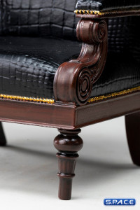 1/12 Scale Black Croc Gentleman Armchair