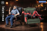 1/12 Scale Black Croc Gentleman Armchair